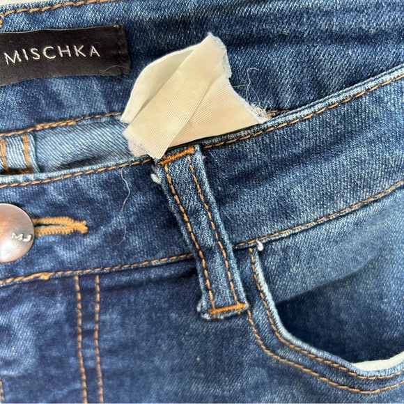 Badgley Mischka vintage Y2K blue jeans mid rise skinny size 29 - Picture 5 of 7